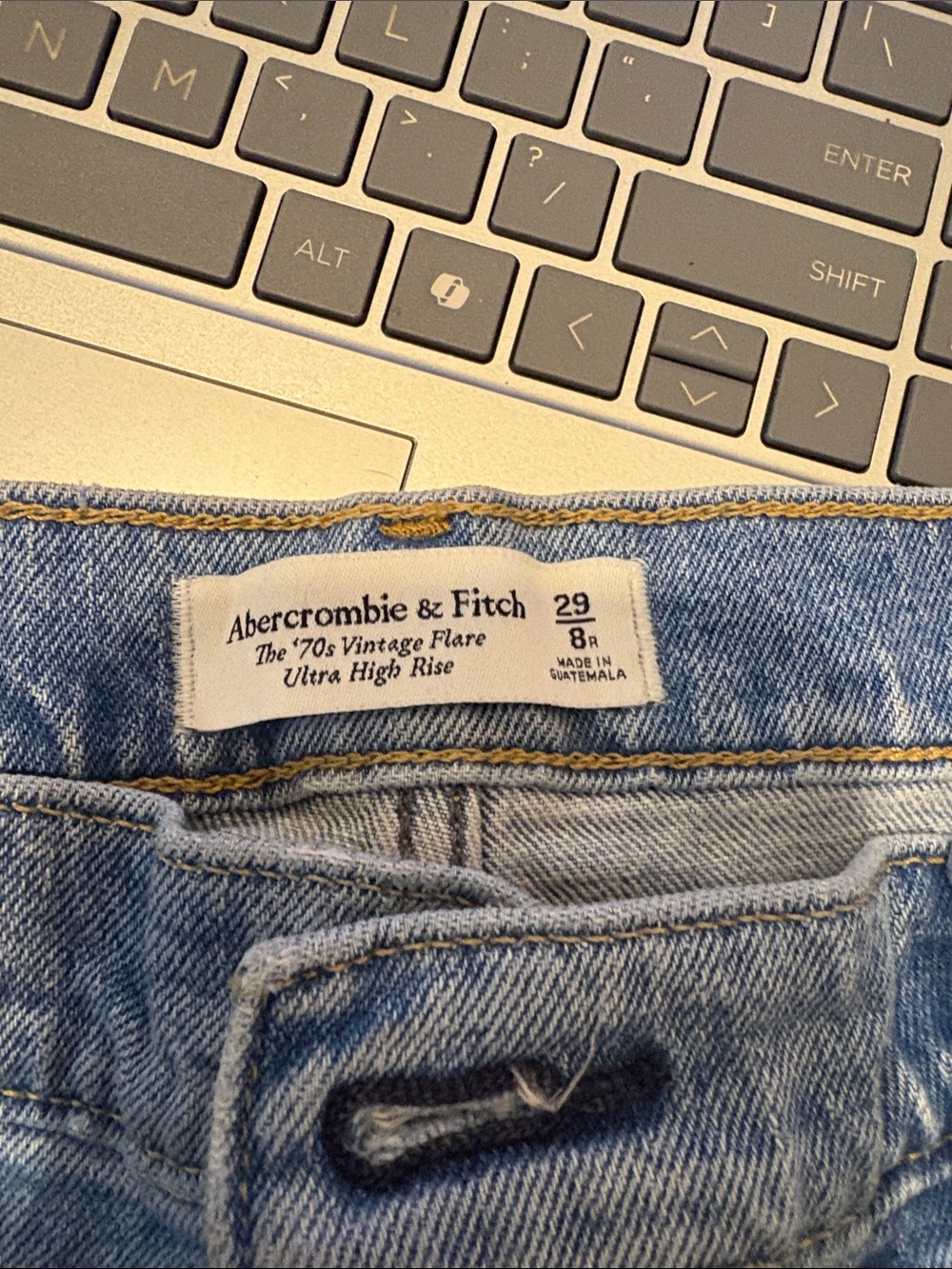 Abercrombie & Fitch Light Blue Vintage Flare Ultra High Rise Jeans